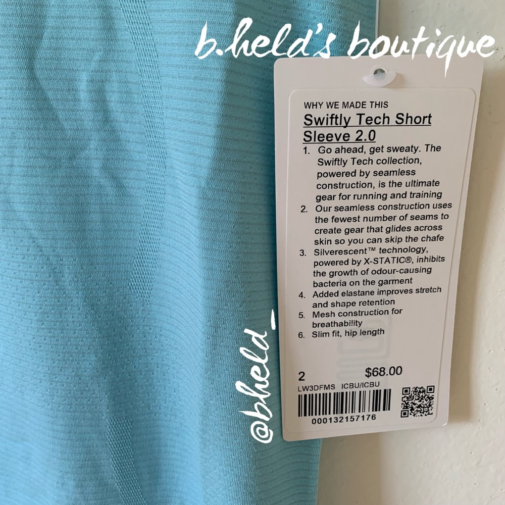 lululemon Swiftly Tech Short Sleeve Shirt 2.0 in Icing Blue Size 2 New NWT - Picture 2 of 16